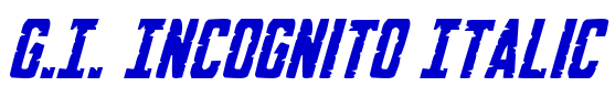 G.I. Incognito Italic font